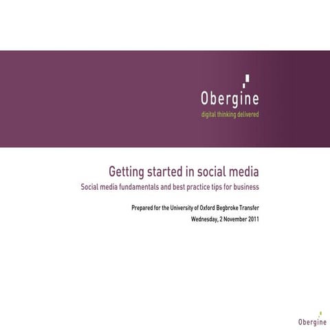 Begbroke transfer - getting started in social media