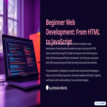 Introduction-to-Web-Development how Web development looks | PPTX