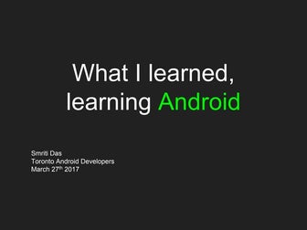 Beginner android