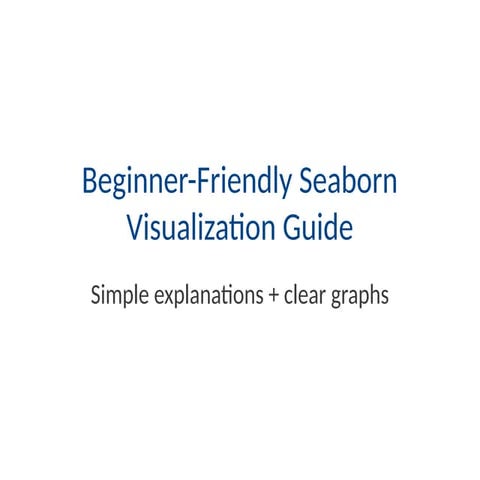 Python Seaborn Data Visualization | PPTX