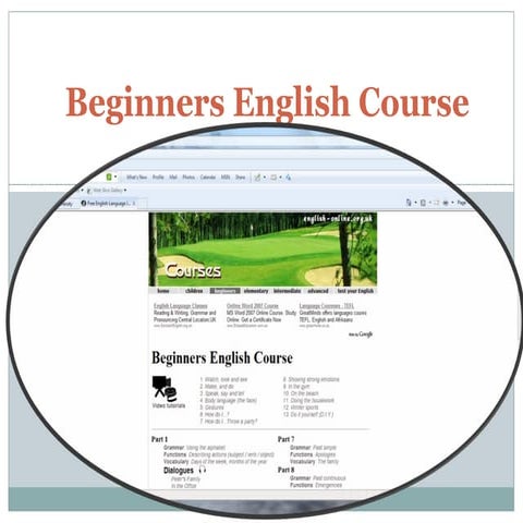 Beginners english course