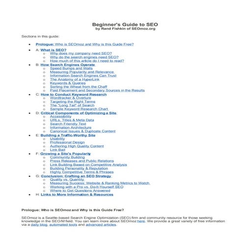 Beginners Guide To Search Engine Optimization