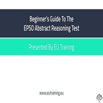 Beginner’s Guide To The EPSO Abstract Reasoning Test
