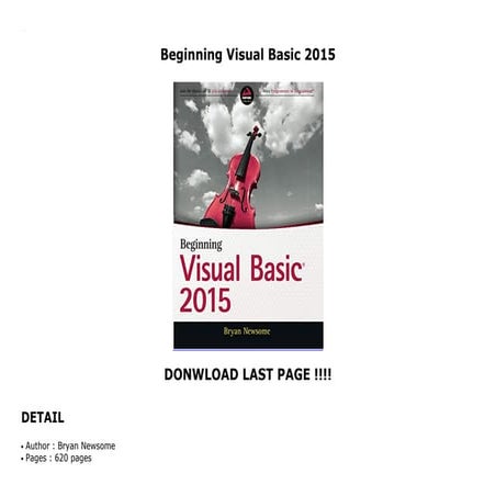 Beginning Visual Basic 2015 | PPT