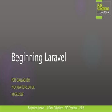 Beginning Laravel Workshop - September 2018