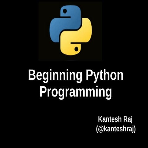 Introduction to python for dummies