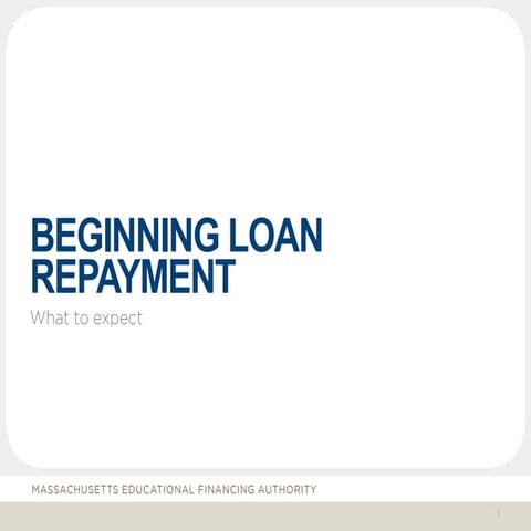 Beginning repayment 