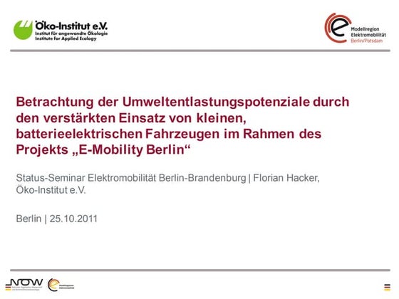 Betrachtung der Umweltentlastungspotenziale durch den verstärkten Einsatz von...