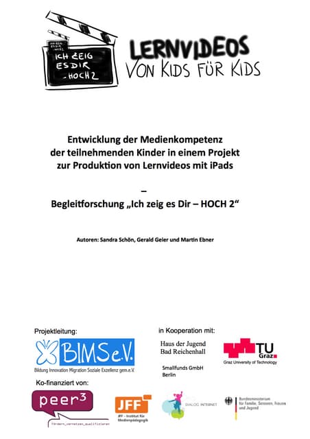 Entwicklung der Medienkompetenz in einem Projekt zur Produktion von Lernvideos mit iPads