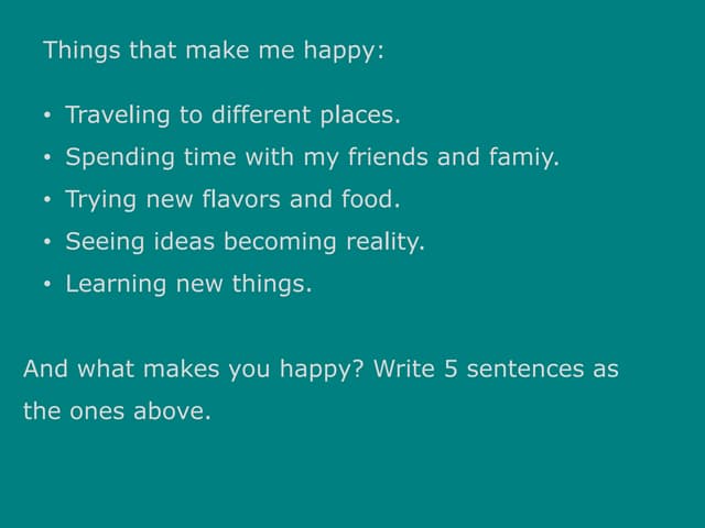 Be happy