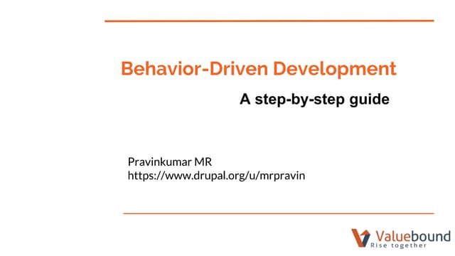 A step-by-step guide to behavior-driven development