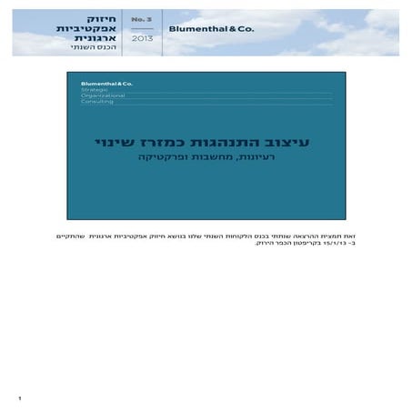 Behavioral change in org. change processes