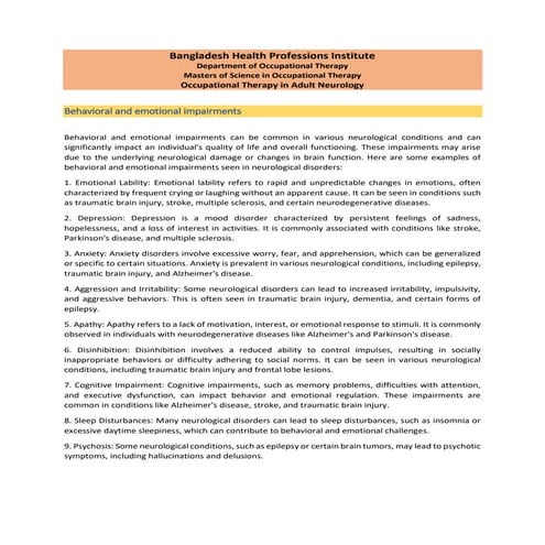 AOTA- OTPF: client factors | PPTX