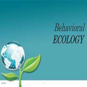 Behavioral Ecology