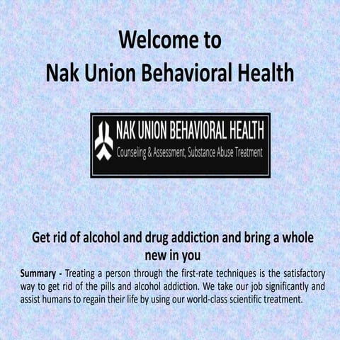 Drug Abuse Treatment | Reliable Detoxification Program | PPTX