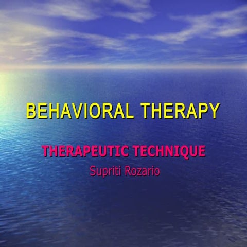 Behavioral Therapy