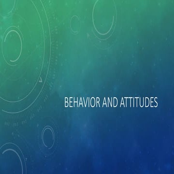 Understanding the Complex Relationship Between Behavior and Attitudes ...