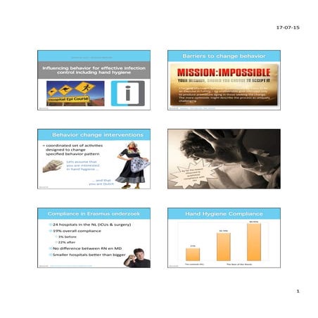 Hand Hygiene and Behavior Change