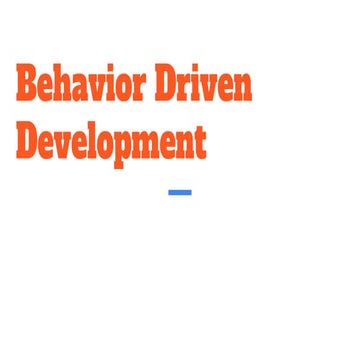 Introdução a BDD | PPT
