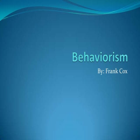 Behaviorism