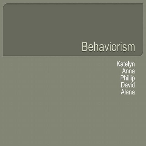 Behaviorism