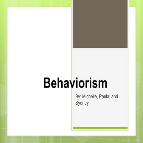 Behaviorism