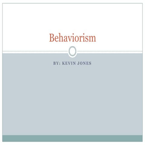 Behaviorism