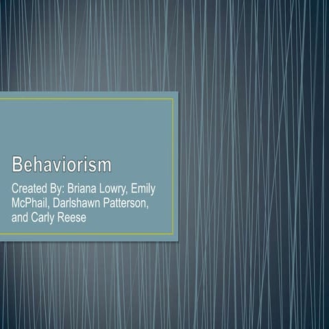 Behaviorism