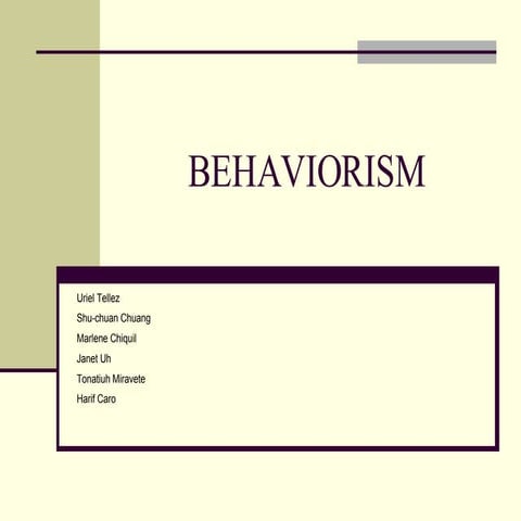 Behaviorism