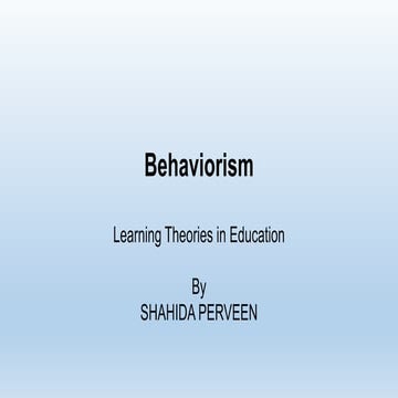 Behaviorism