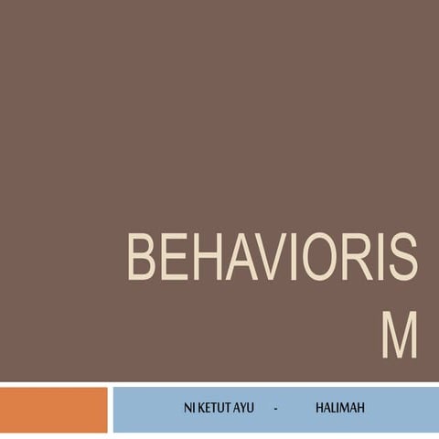 Behaviorism   psychology education