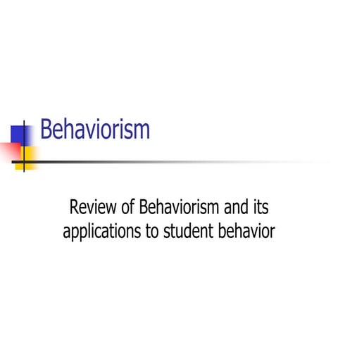 Behaviorism 