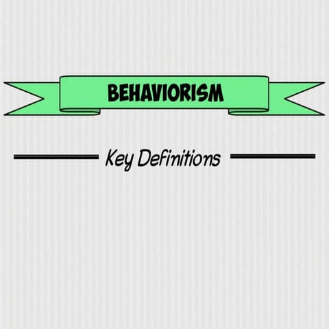 Behaviorism vocab