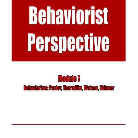 Behaviorist perspective