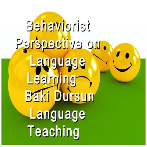 Behaviorist perspective ppt