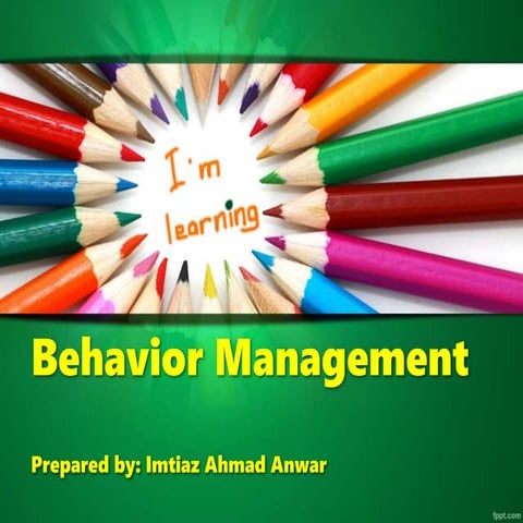Behavior management presentation1 