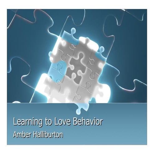 Learning to Love Behavior