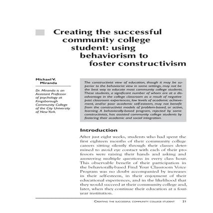 Behavior theory journal article