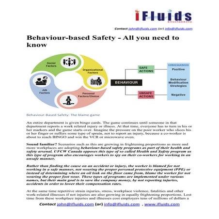 iFluids Behaviour based safety services and training
