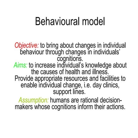 Behavioural And Socio Environment Model