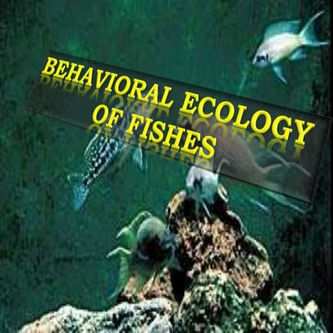 Behavioural ecology of fishes