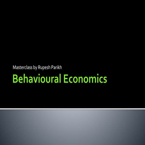 Behavioural Economics