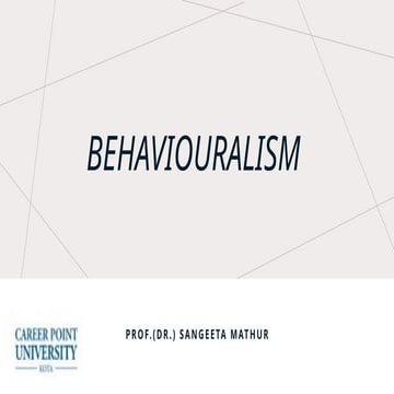 Behaviouralism in Political Science: Meaning, Features, and ...