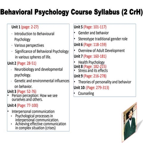 Behavioural Psychology 6th Semester Bsn Notes Educational Platform 1 Pdf