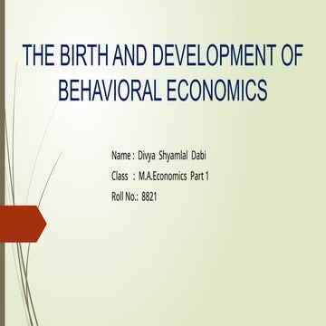 How do behavioral economists view people differently from traditional ...