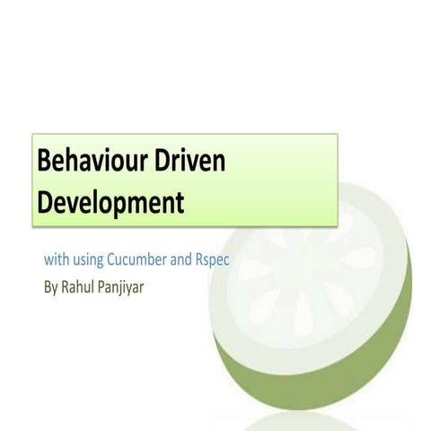 Behaviour driven development present | PPT