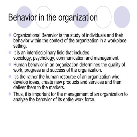 Behaviour in org 
