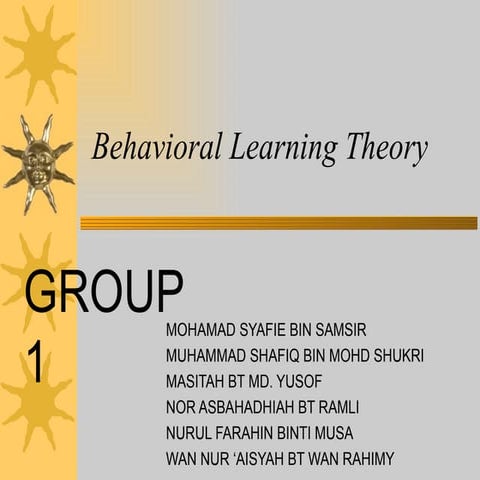Behaviourism learning group 1