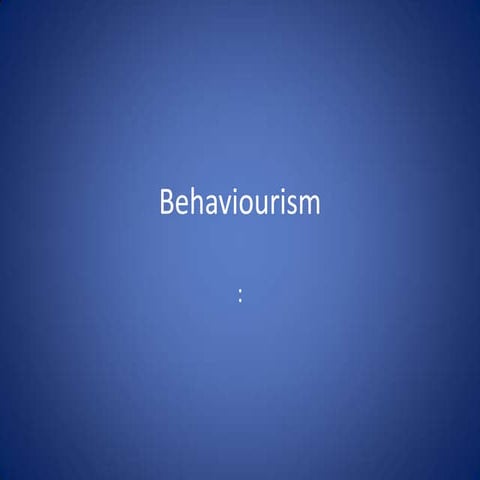 Behaviourist model of abnormality AS