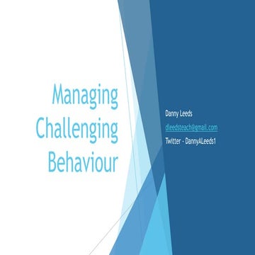 Behaviour management cpd 